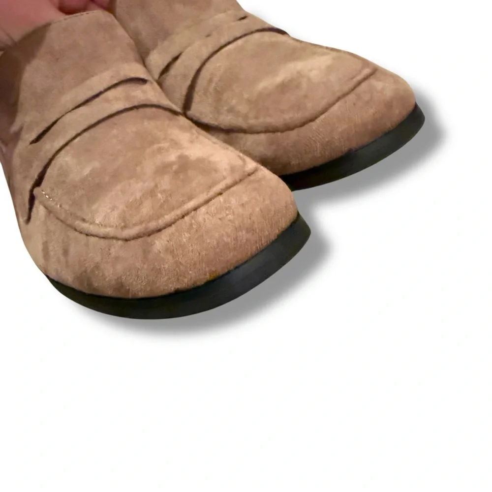 Nick Graham Altred Brown Faux Suede Slip on Penny Loafer Dress Shoes‎ Sz 8 NEW